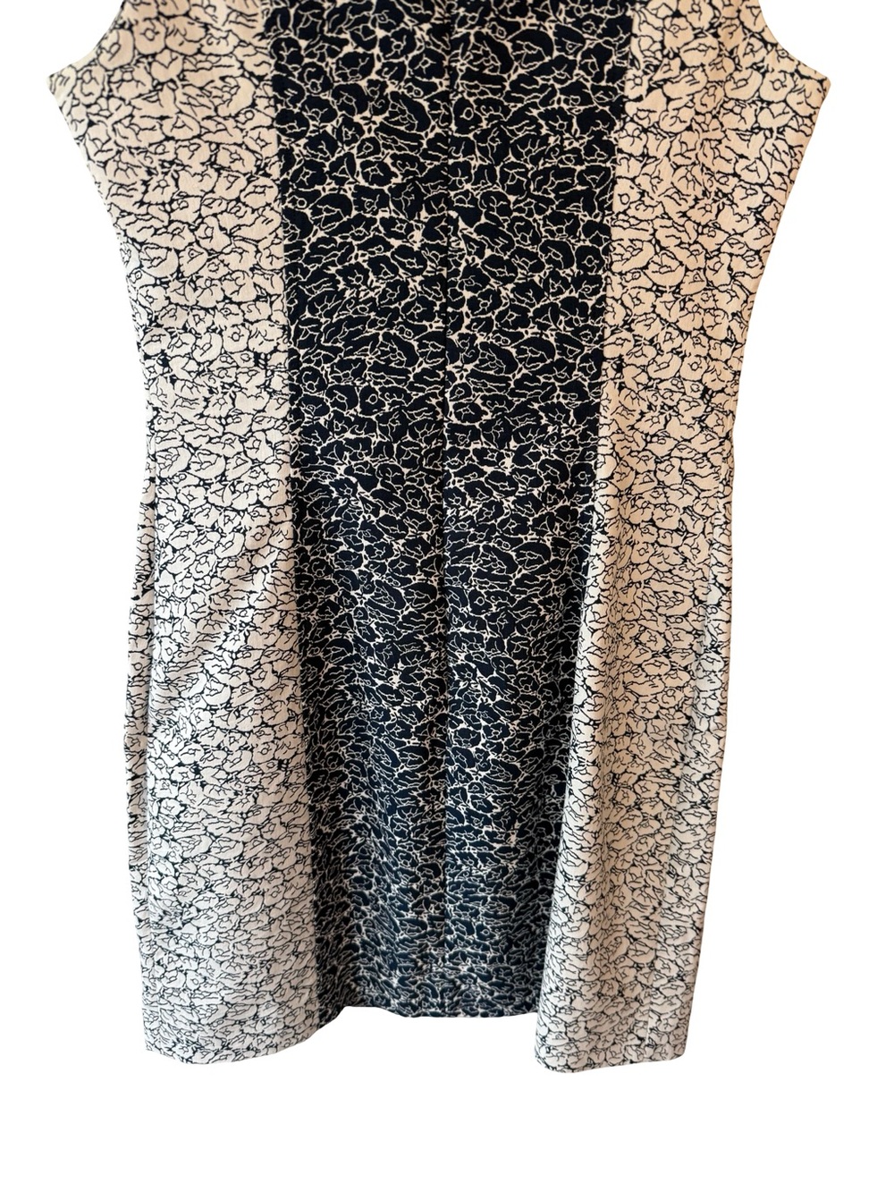 Kenzo Paris Navy & Cream Panelled Sheath Dress Size FR 38 US 6 Luxury Cocktail - Picture 13 of 13